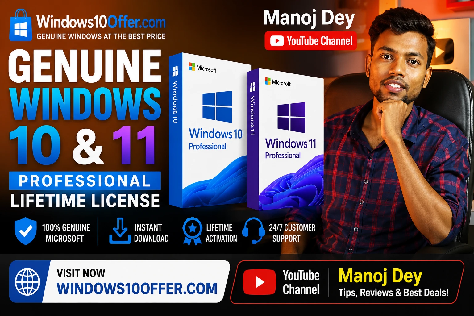 Manoj Dey with Windows10offer.com