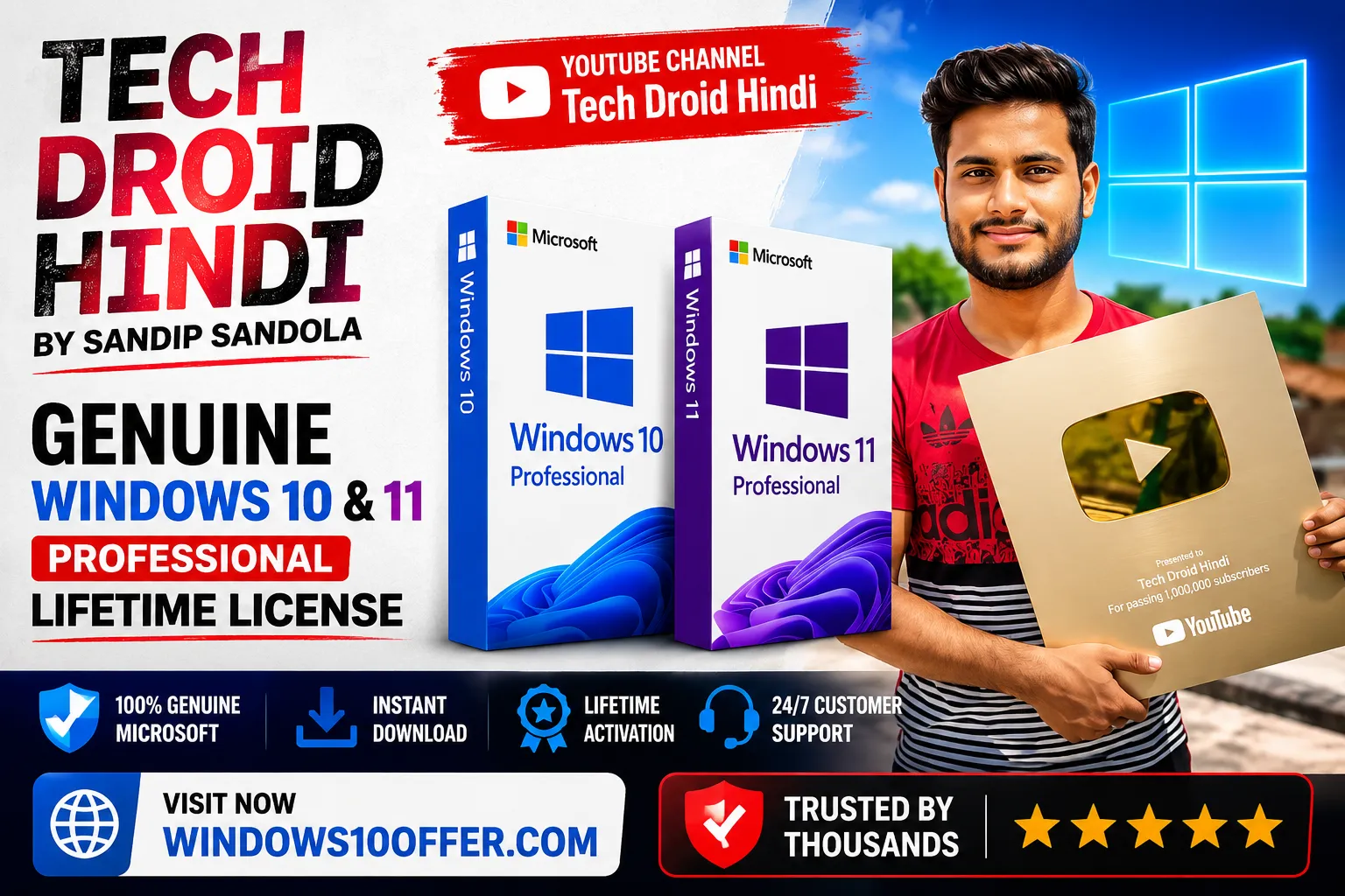Tech Droid Hindi with Windows10offer.com